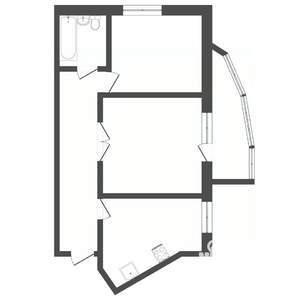 2-к квартира, вторичка, 44м2, 1/9 этаж