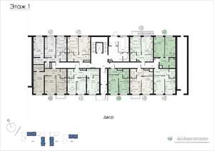 2-к квартира, вторичка, 57м2, 1/6 этаж