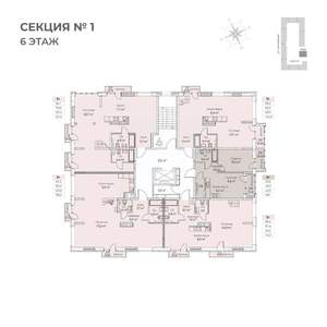 2-к квартира, строящийся дом, 124м2, 6/6 этаж
