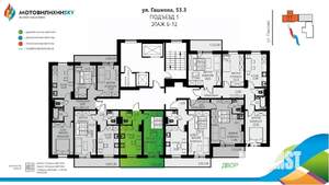 1-к квартира, вторичка, 34м2, 6/12 этаж