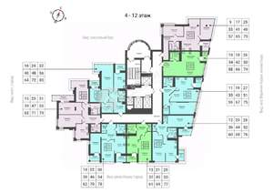 3-к квартира, сданный дом, 87м2, 10/25 этаж