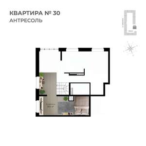Студия квартира, строящийся дом, 124м2, 6/6 этаж