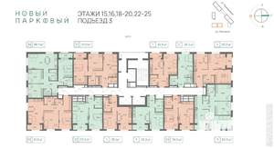2-к квартира, вторичка, 40м2, 16/25 этаж
