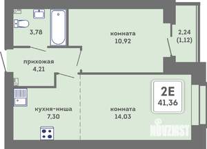 2-к квартира, вторичка, 41м2, 4/7 этаж