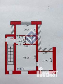2-к квартира, вторичка, 40м2, 2/2 этаж
