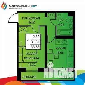 1-к квартира, вторичка, 34м2, 3/8 этаж