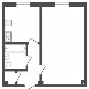 1-к квартира, вторичка, 35м2, 2/5 этаж