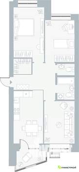 3-к квартира, вторичка, 76м2, 4/5 этаж