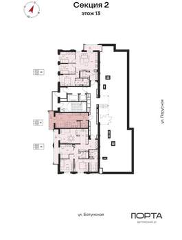 3-к квартира, вторичка, 76м2, 13/22 этаж