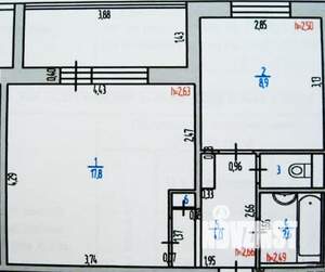 1-к квартира, вторичка, 34м2, 4/10 этаж