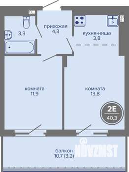 2-к квартира, вторичка, 40м2, 15/26 этаж