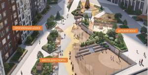 1-к квартира, строящийся дом, 43м2, 7/10 этаж