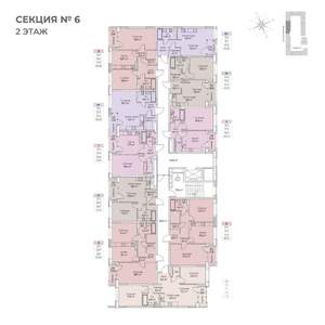3-к квартира, строящийся дом, 58м2, 2/6 этаж