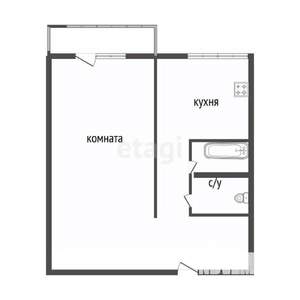 1-к квартира, вторичка, 29м2, 3/5 этаж