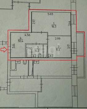 1-к квартира, вторичка, 40м2, 17/17 этаж
