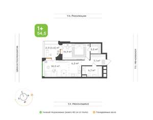 2-к квартира, вторичка, 59м2, 3/30 этаж