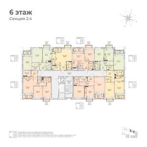 2-к квартира, вторичка, 62м2, 6/6 этаж