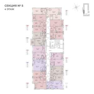 Студия квартира, строящийся дом, 39м2, 4/6 этаж