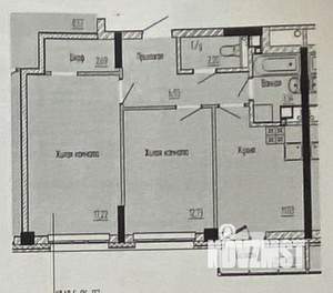 2-к квартира, вторичка, 56м2, 6/25 этаж