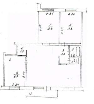 4-к квартира, вторичка, 94м2, 3/5 этаж