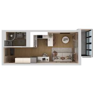 Студия квартира, вторичка, 26м2, 6/9 этаж