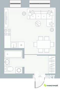 Студия квартира, вторичка, 27м2, 4/4 этаж