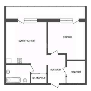 2-к квартира, вторичка, 50м2, 3/18 этаж