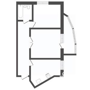 2-к квартира, вторичка, 48м2, 1/3 этаж