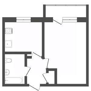 1-к квартира, вторичка, 24м2, 5/5 этаж