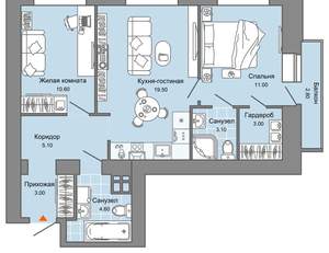 2-к квартира, вторичка, 61м2, 5/7 этаж