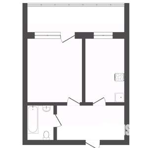 1-к квартира, вторичка, 48м2, 15/25 этаж