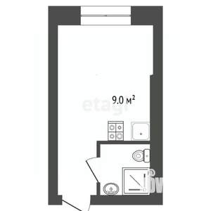 Студия квартира, вторичка, 26м2, 8/16 этаж