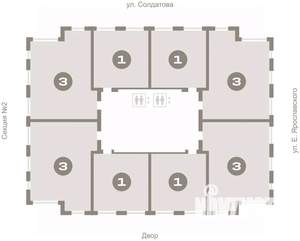 3-к квартира, вторичка, 69м2, 2/16 этаж