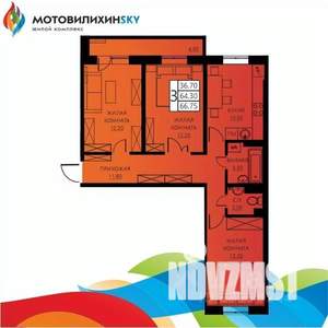 3-к квартира, вторичка, 64м2, 8/8 этаж