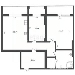 3-к квартира, вторичка, 92м2, 2/11 этаж