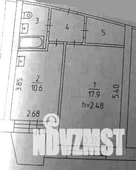 1-к квартира, вторичка, 37м2, 2/5 этаж