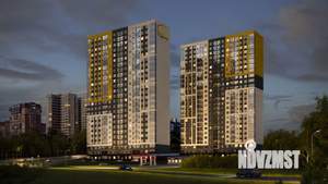 1-к квартира, строящийся дом, 31м2, 21/25 этаж