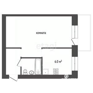 1-к квартира, вторичка, 34м2, 4/5 этаж
