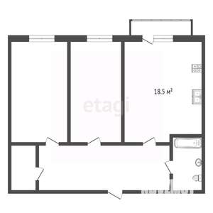 3-к квартира, вторичка, 58м2, 5/6 этаж