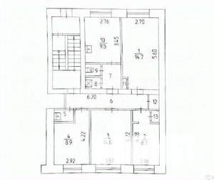 5-к квартира, вторичка, 72м2, 1/5 этаж