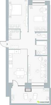 3-к квартира, вторичка, 78м2, 1/4 этаж