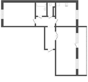 2-к квартира, вторичка, 53м2, 3/10 этаж