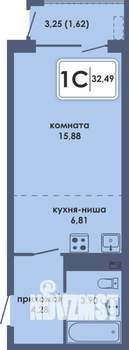 Студия квартира, вторичка, 32м2, 7/10 этаж
