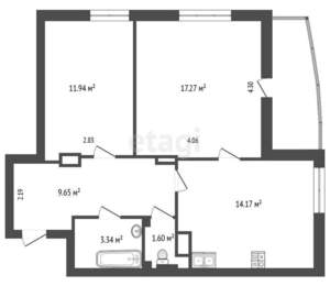 2-к квартира, вторичка, 60м2, 21/19 этаж
