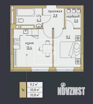 1-к квартира, вторичка, 34м2, 5/6 этаж
