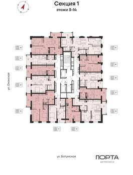 3-к квартира, вторичка, 56м2, 3/22 этаж