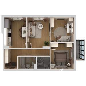 3-к квартира, вторичка, 67м2, 2/9 этаж