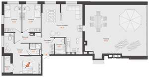 3-к квартира, вторичка, 129м2, 16/16 этаж