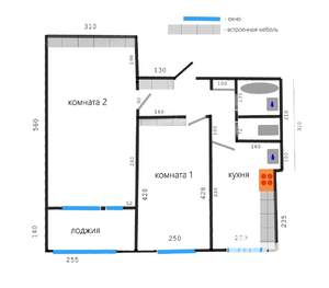 2-к квартира, вторичка, 44м2, 6/9 этаж