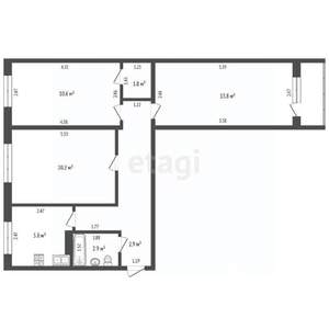 3-к квартира, вторичка, 60м2, 5/5 этаж